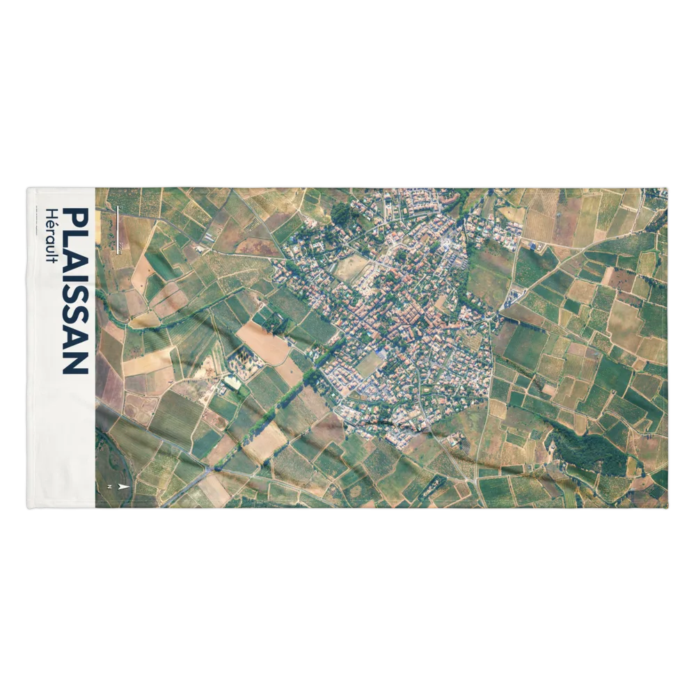 Serviette cartographique — carte de Plaissan