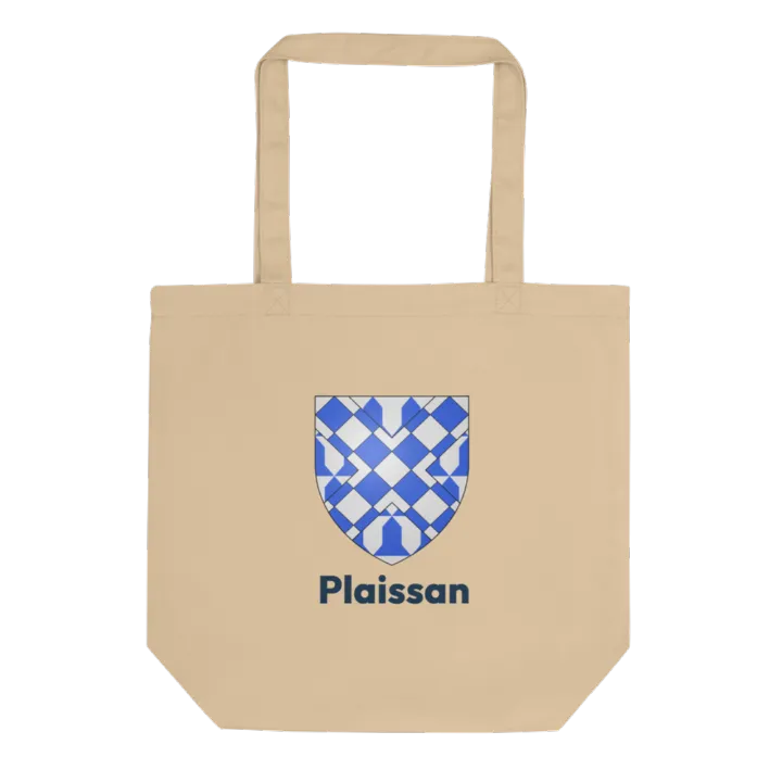Tote bag coton bio — blason de Plaissan