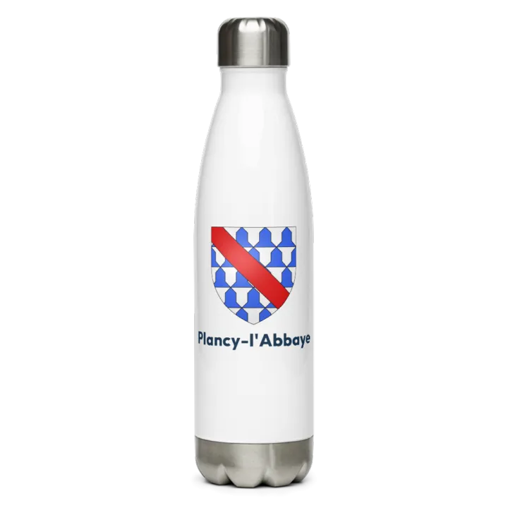 Gourde inox — blason de Plancy-l'Abbaye