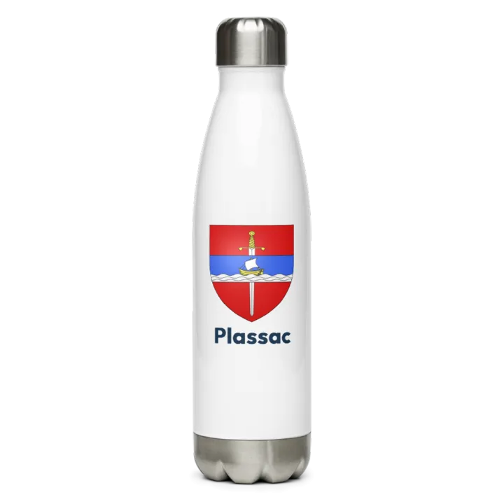 Gourde inox — blason de Plassac