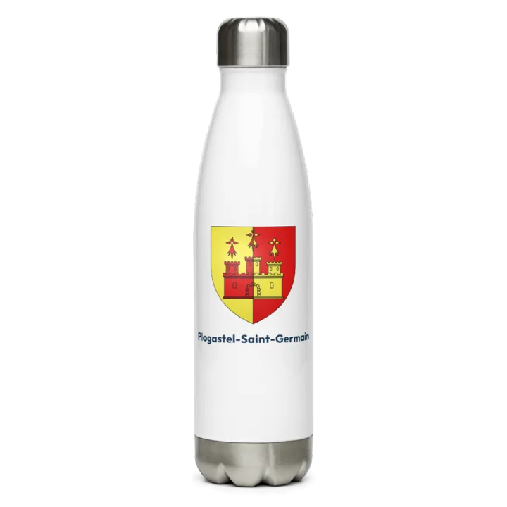 Gourde inox — blason de Plogastel-Saint-Germain