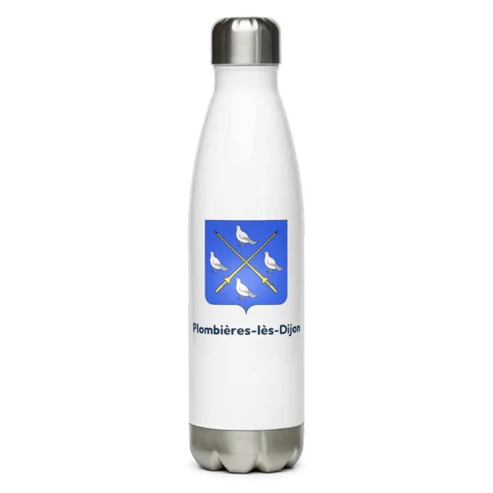 Gourde inox — blason de Plombières-lès-Dijon