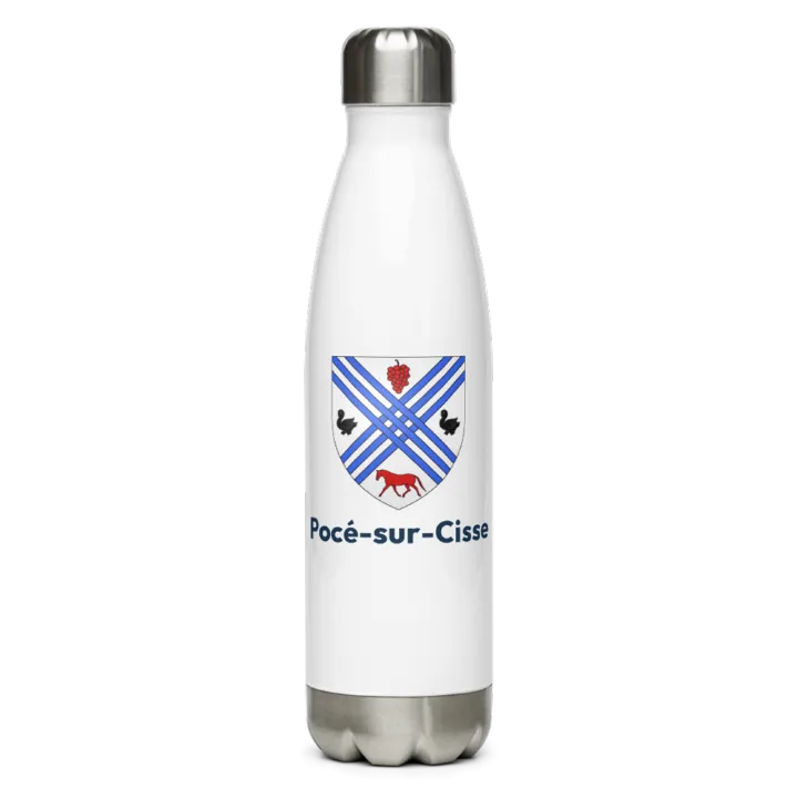 Gourde inox — blason de Pocé-sur-Cisse