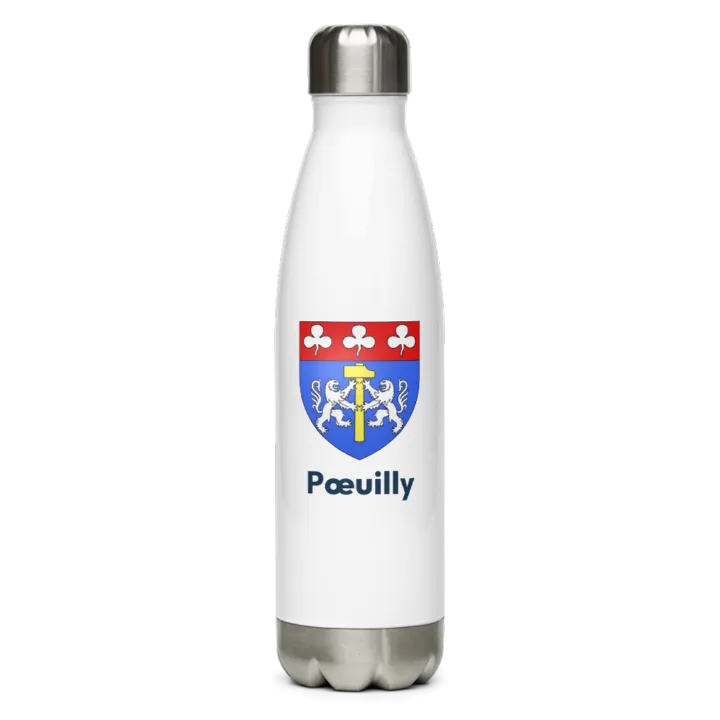 Gourde inox — blason de Pœuilly