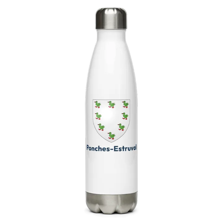Gourde inox blason de Ponches-Estruval