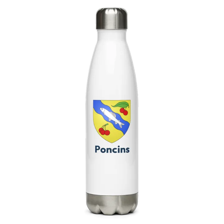 Gourde inox blason de Poncins