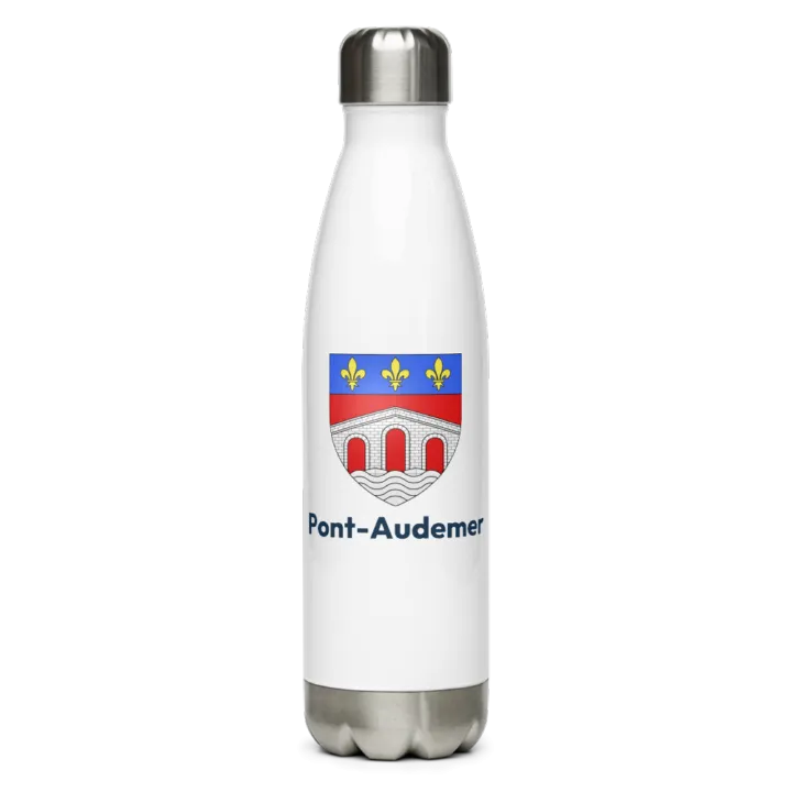 Gourde inox blason de Pont-Audemer