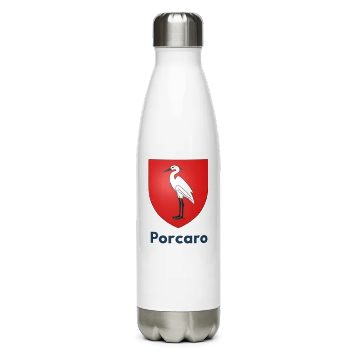 Gourde inox blason de Porcaro