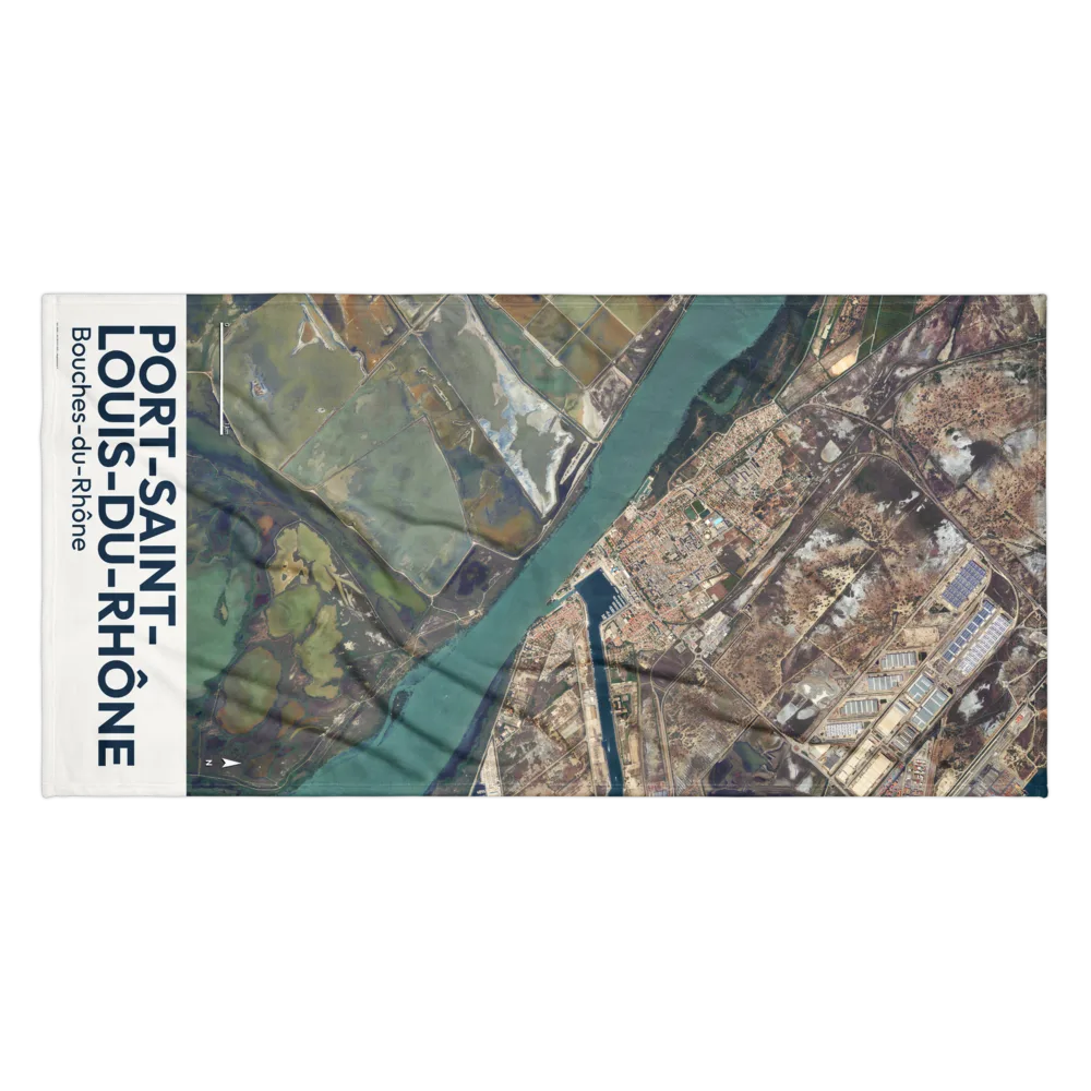 Serviette de plage — vue aérienne de Port-Saint-Louis-du-Rhône