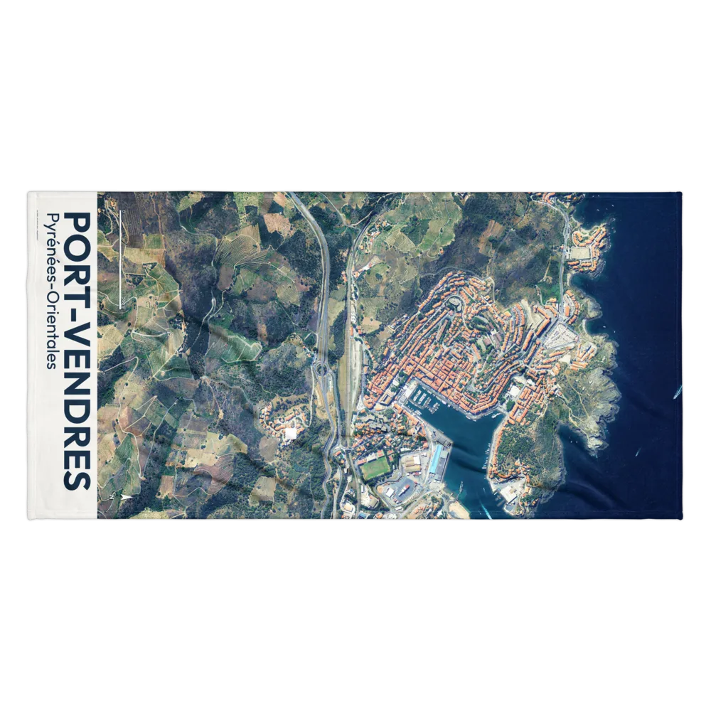 Serviette cartographique — carte de Port-Vendres
