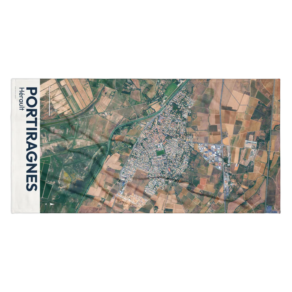 Serviette cartographique — carte de Portiragnes