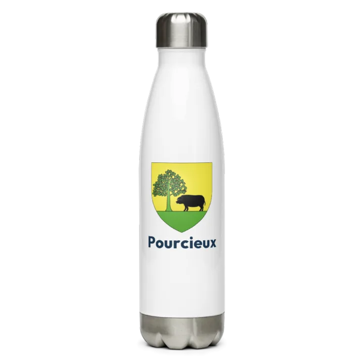 Gourde inox blason de Pourcieux