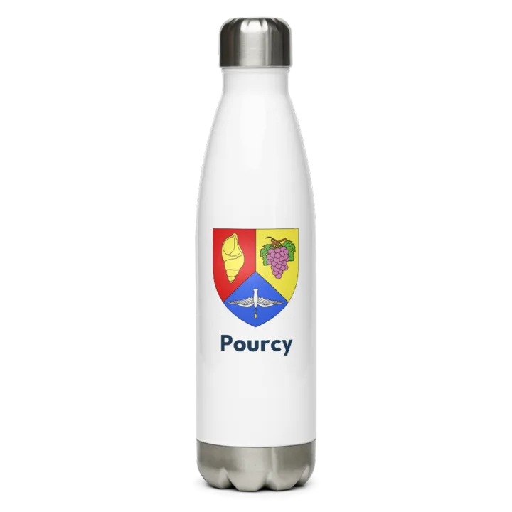 Gourde inox blason de Pourcy