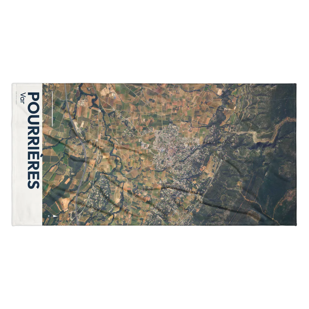 Serviette cartographique — carte de Pourrières