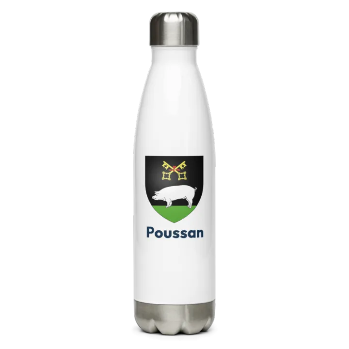 Gourde inox blason de Poussan