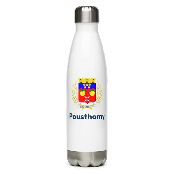 Gourde inox — blason de Pousthomy