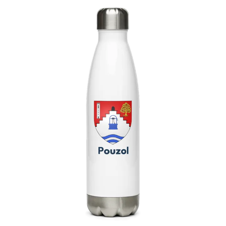 Gourde inox — blason de Pouzol