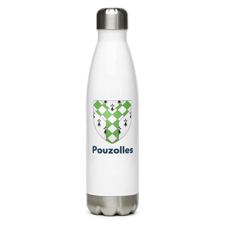 Gourde inox blason de Pouzolles
