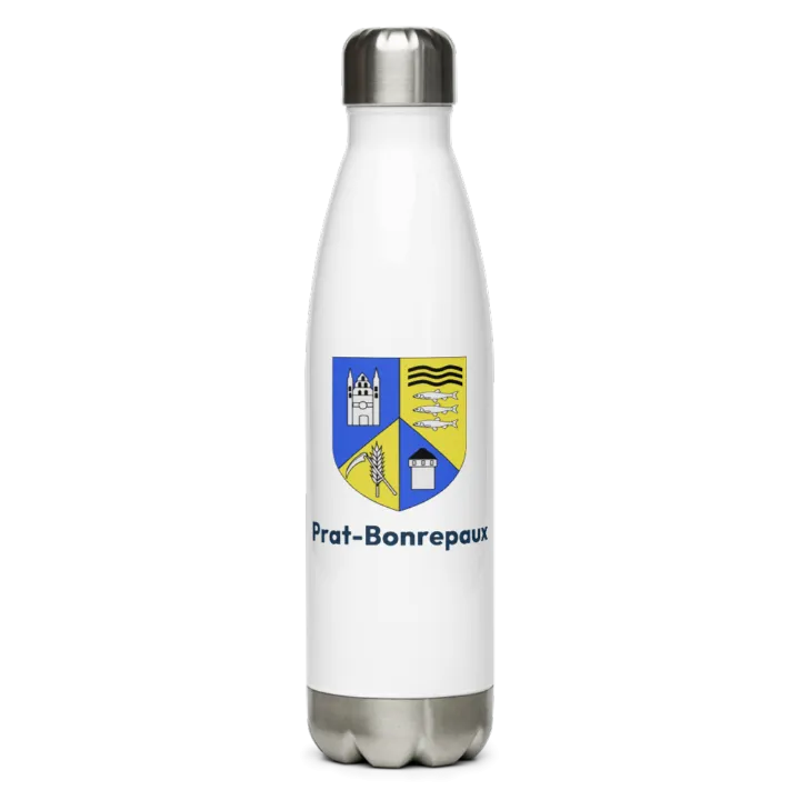 Gourde inox blason de Prat-Bonrepaux
