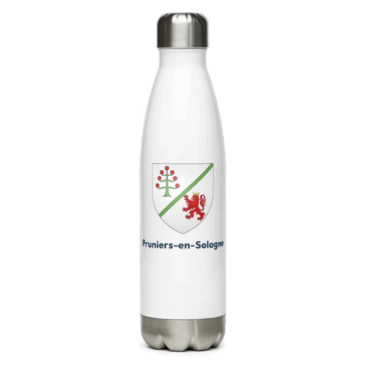 Gourde inox — blason de Pruniers-en-Sologne