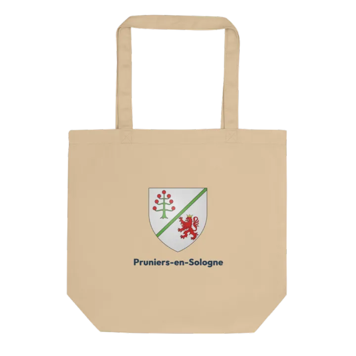 Tote bag coton bio — blason de Pruniers-en-Sologne