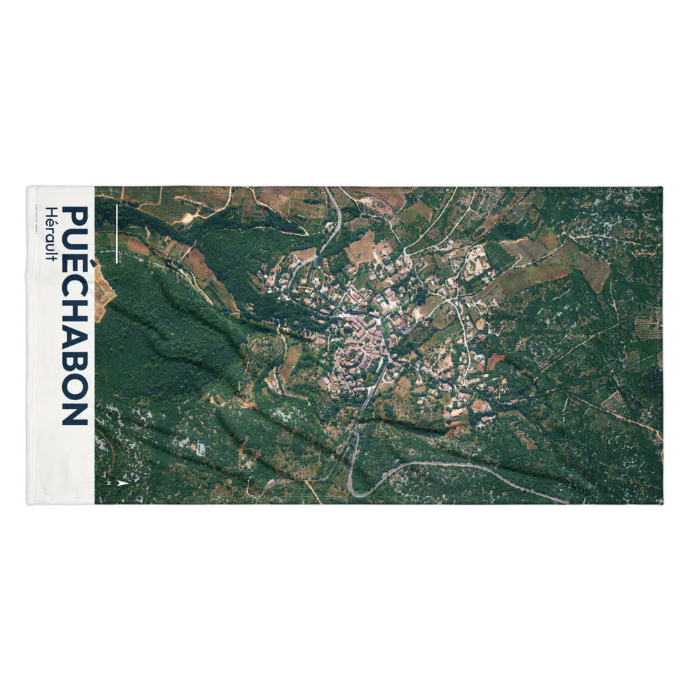 Serviette cartographique — carte de Puéchabon