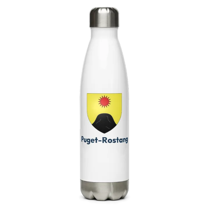 Gourde inox — blason de Puget-Rostang