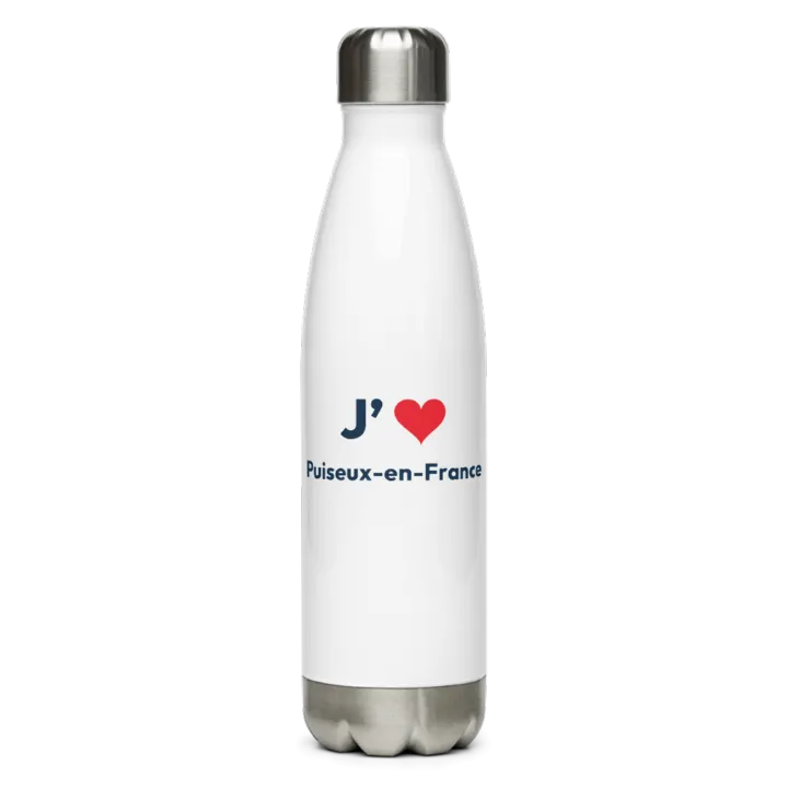 Gourde inox « J’❤ Puiseux-en-France »