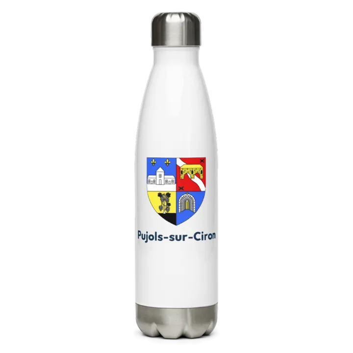 Gourde inox — blason de Pujols-sur-Ciron