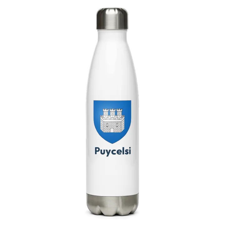 Gourde inox blason de Puycelsi
