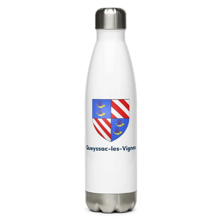 Gourde inox — blason de Queyssac-les-Vignes