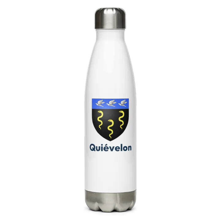 Gourde inox — blason de Quiévelon