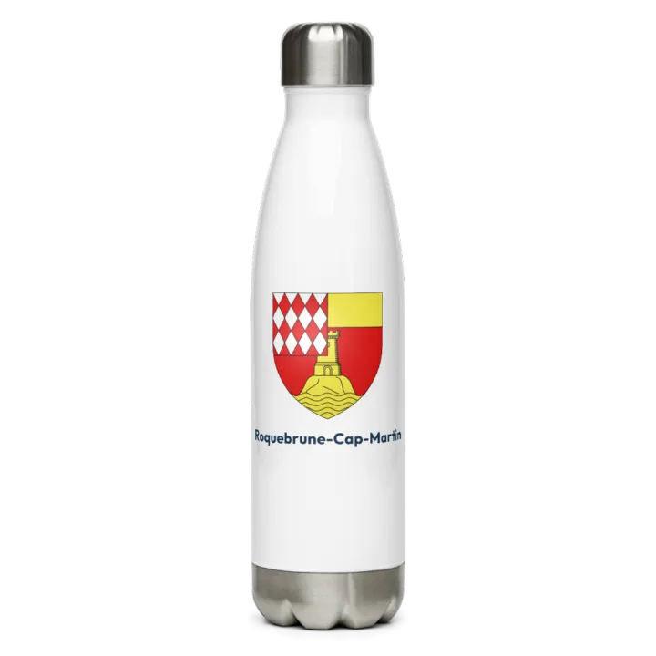 Gourde inox blason de Roquebrune-Cap-Martin