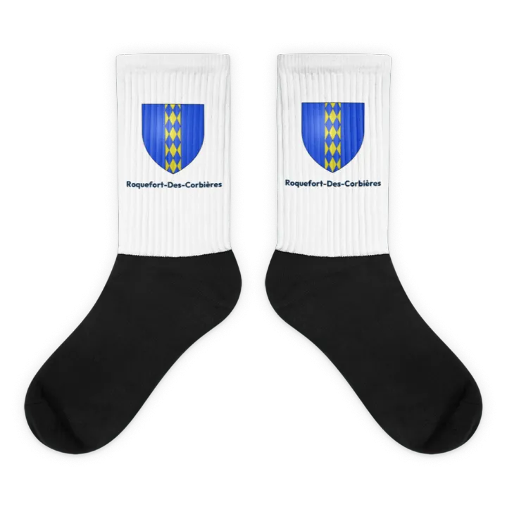 Chaussettes — blason de Roquefort-des-Corbières