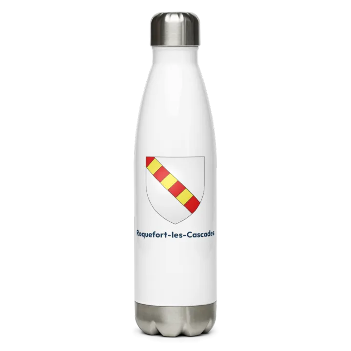 Gourde inox blason de Roquefort-les-Cascades