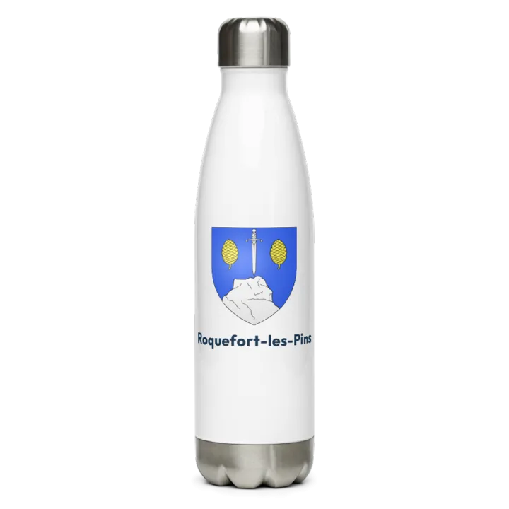 Gourde inox — blason de Roquefort-les-Pins
