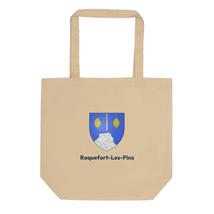 Tote bag coton bio — blason de Roquefort-les-Pins