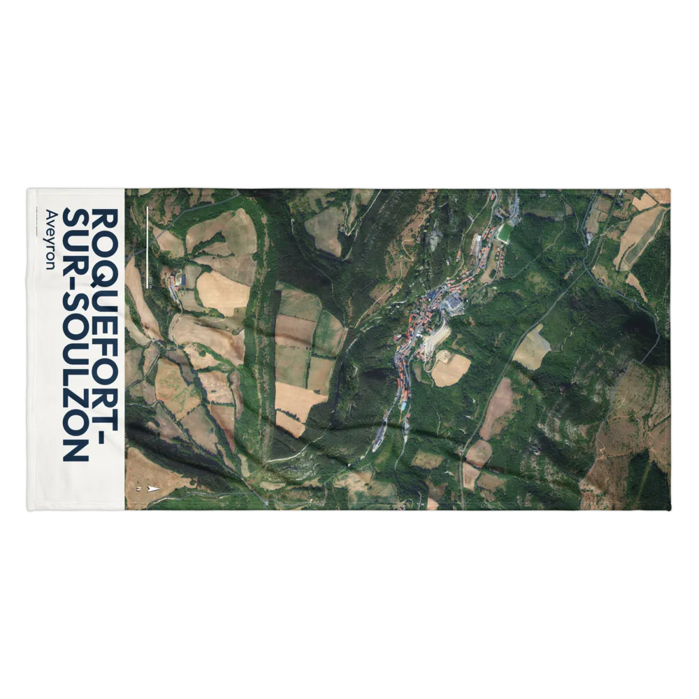 Serviette cartographique — carte de Roquefort-sur-Soulzon