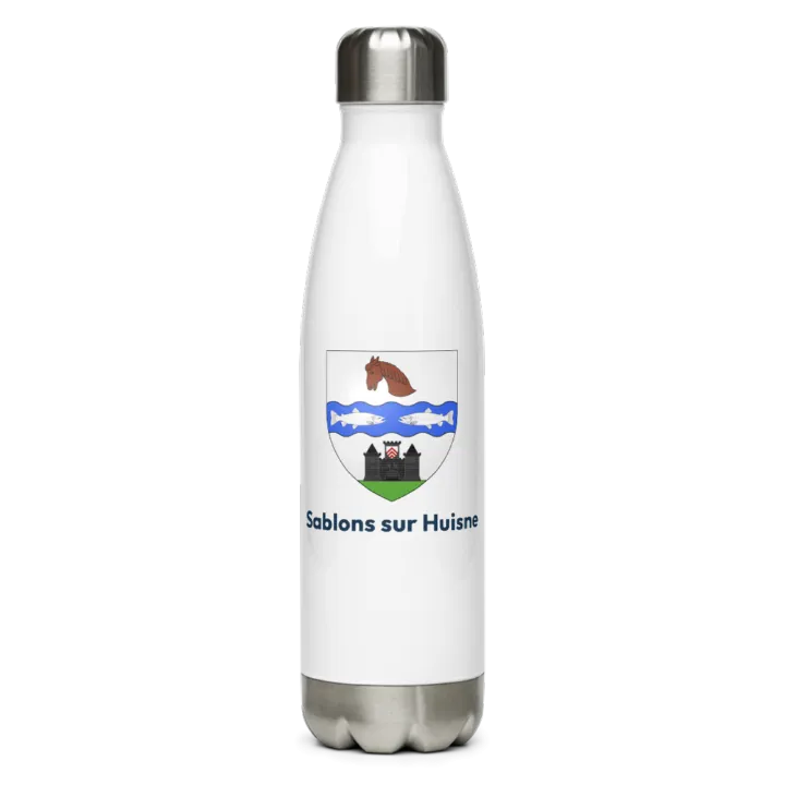 Gourde inox — blason de Sablons sur Huisne