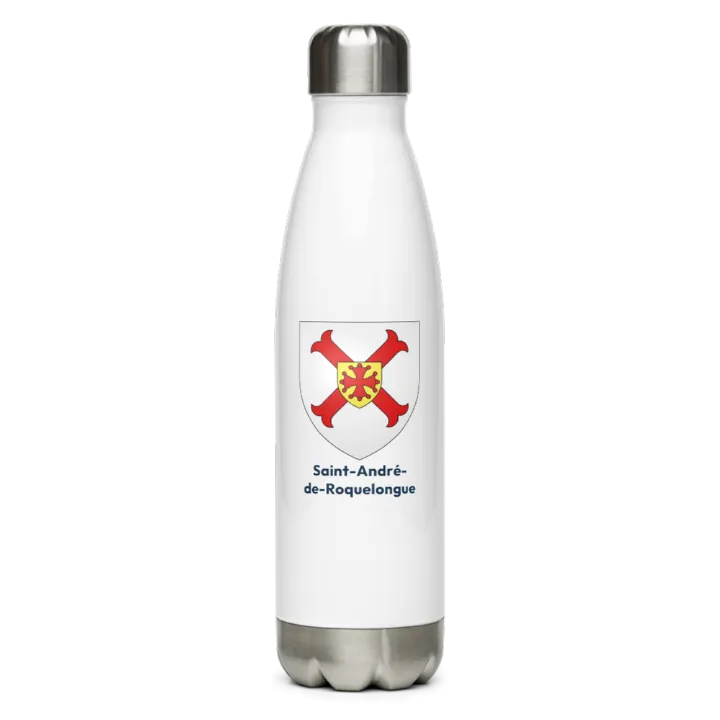 Gourde inox — blason de Saint-André-de-Roquelongue
