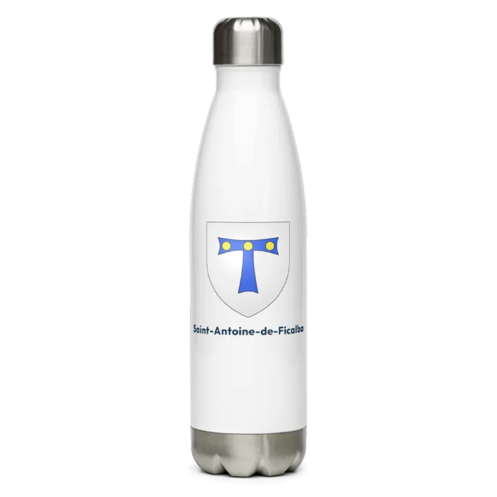 Gourde inox blason de Saint-Antoine-de-Ficalba