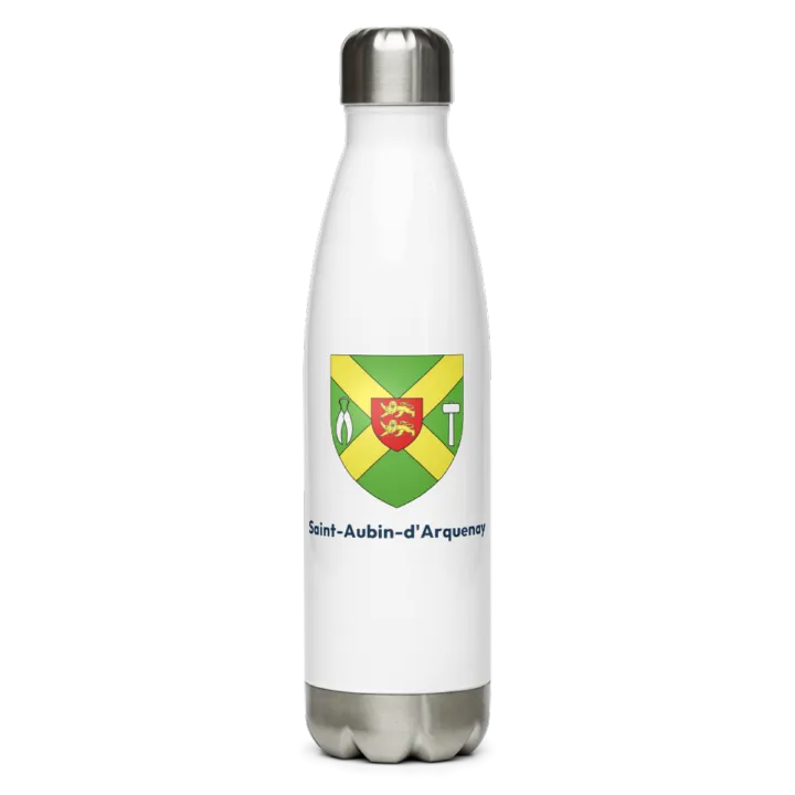 Gourde inox — blason de Saint-Aubin-d'Arquenay