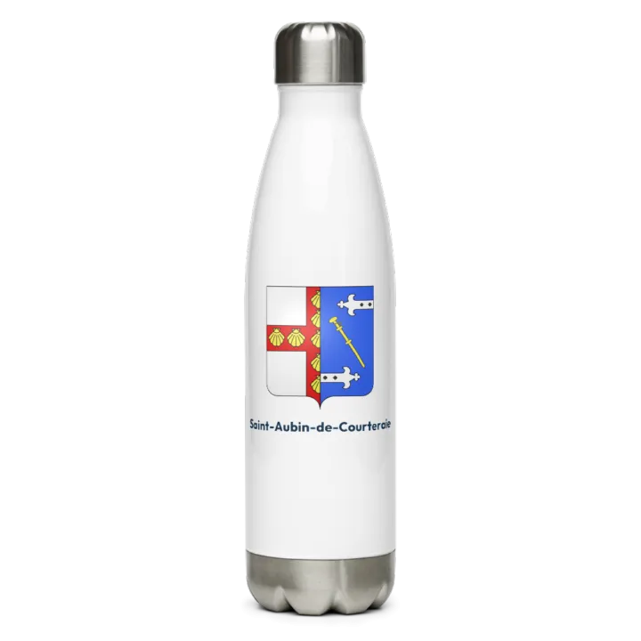 Gourde inox blason de Saint-Aubin-de-Courteraie
