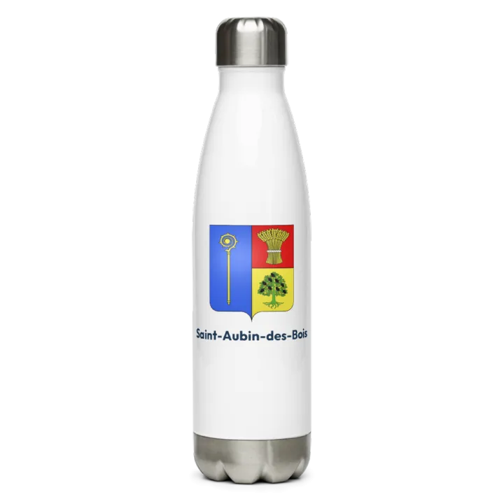 Gourde inox blason de Saint-Aubin-des-Bois
