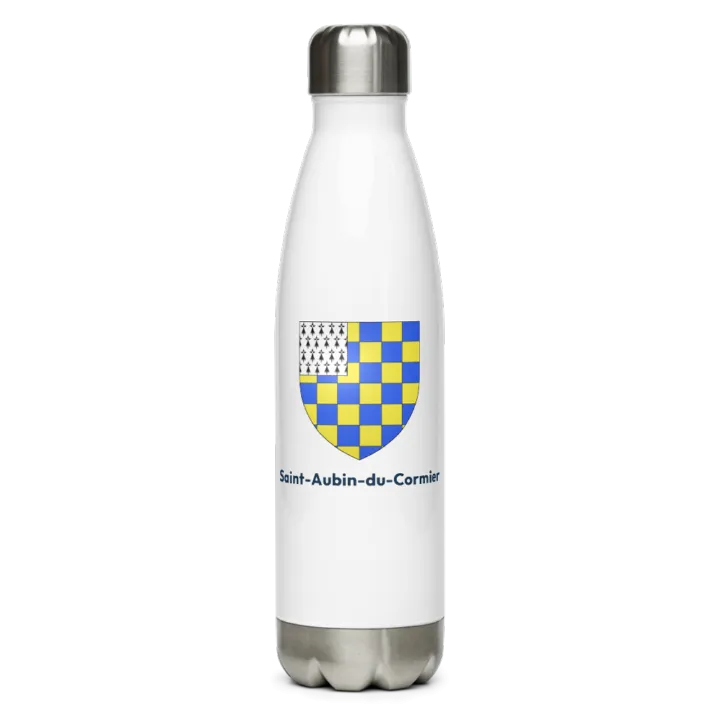 Gourde inox — blason de Saint-Aubin-du-Cormier