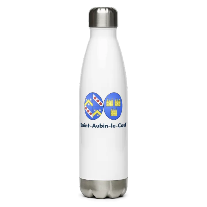 Gourde inox — blason de Saint-Aubin-le-Cauf