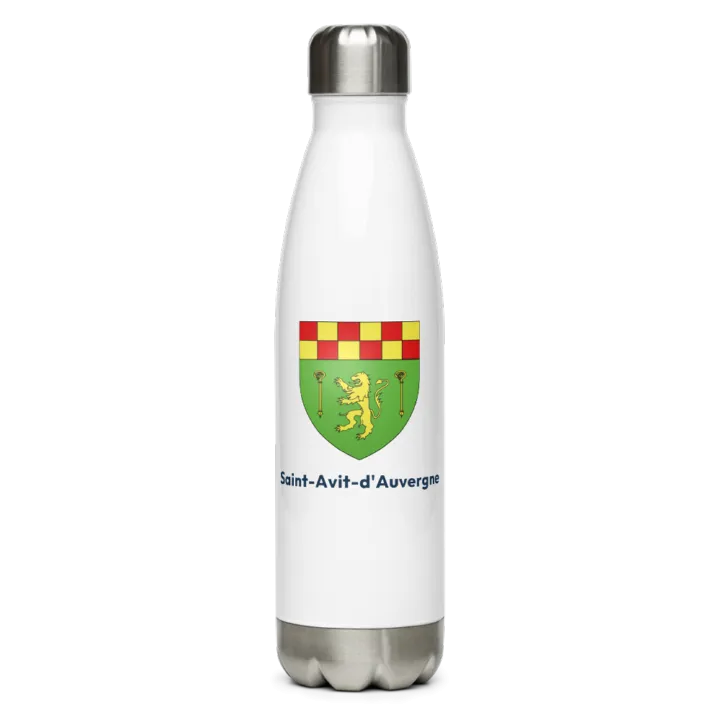 Gourde inox — blason de Saint-Avit-d'Auvergne