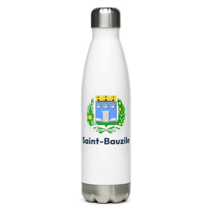 Gourde inox — blason de Saint-Bauzile