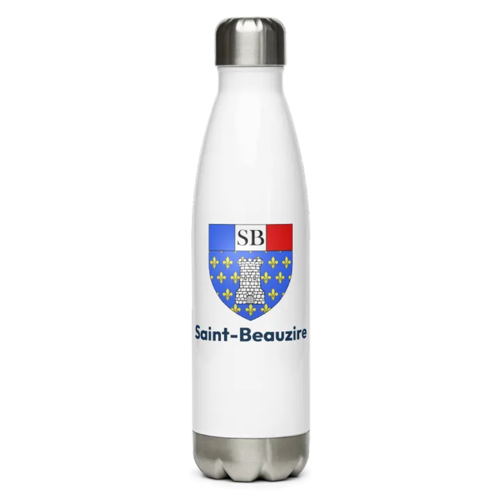 Gourde inox — blason de Saint-Beauzire