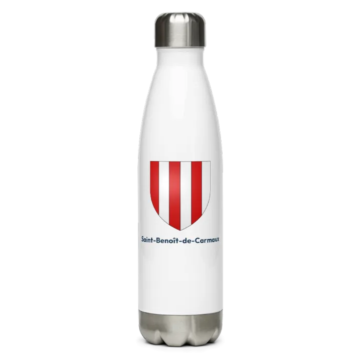 Gourde inox blason de Saint-Benoît-de-Carmaux